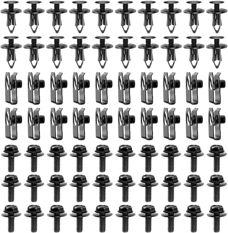 Quick Release Fasteners Kits Include Bumper Retainer Clips