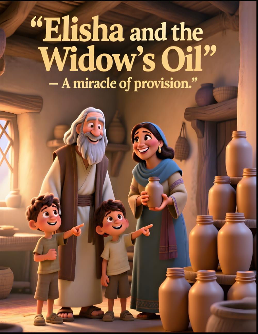 Elisha and the Widow’s Oil – A miracle of provision | Christian bedtime stories for kids | Old Testament Bible stories for children | Moral storybook about God provision |