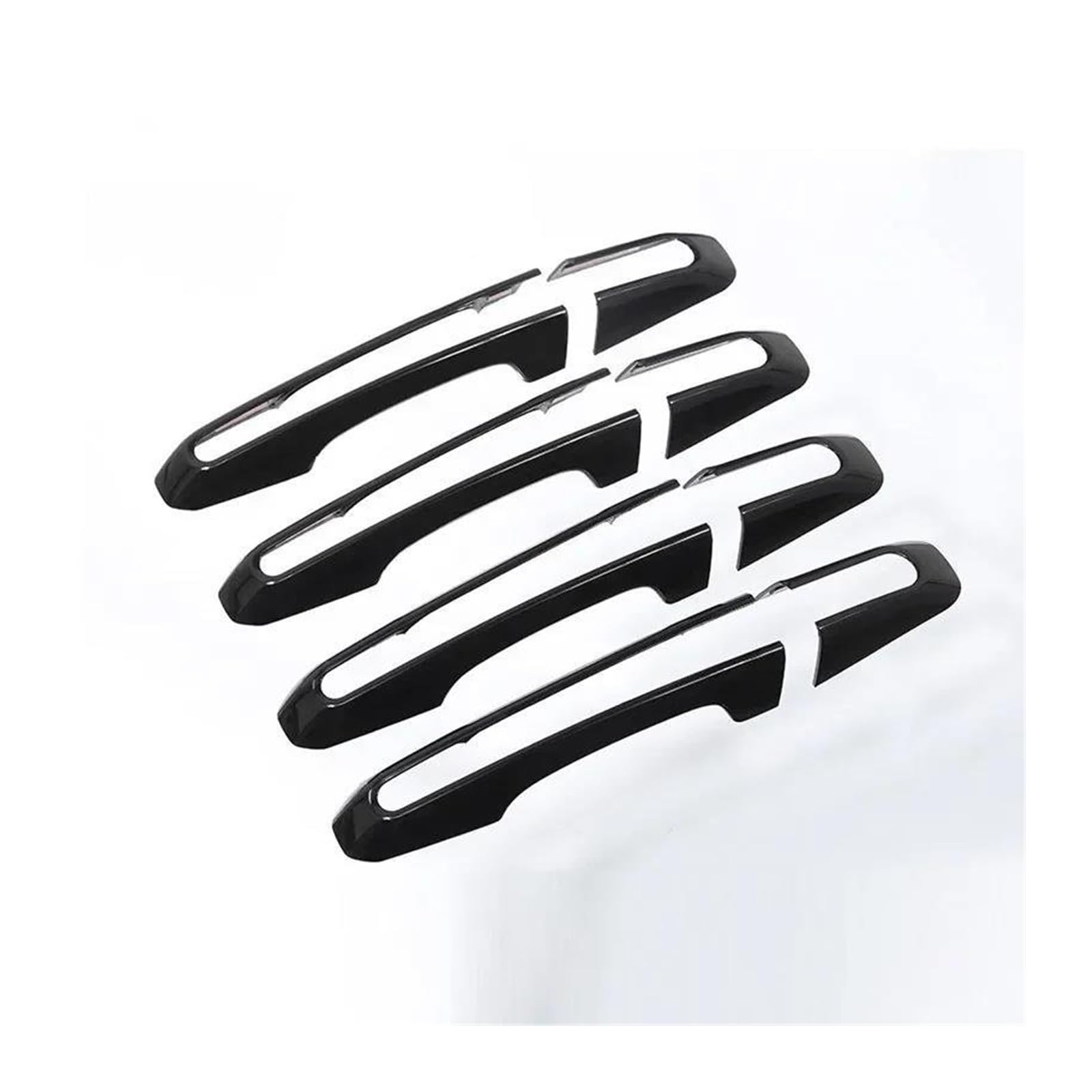 FIXCOR for Land for Rover for Discovery Sport4 5 LR5 LR4 for Range for Rover Sport for Evoque for Vogue Door Handle Decoration Cover Trim ABS Chrome(Black)