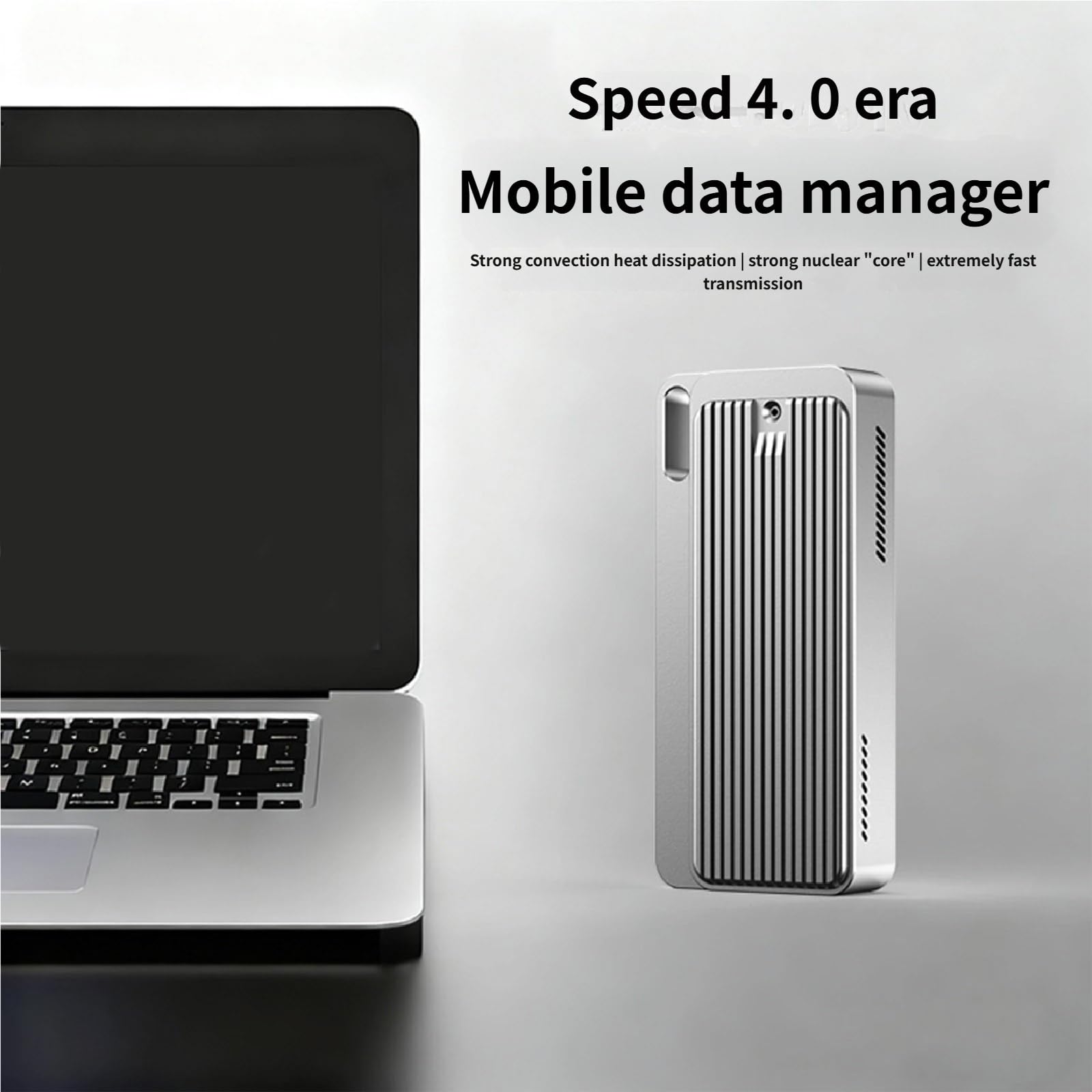 Custodia esterna portatile da 40 Gbps NVMe Hard Drive Custodia per la gestione del calore per 2242 2260 2280 Scatola di immagazzinaggio in alluminio silenzioso