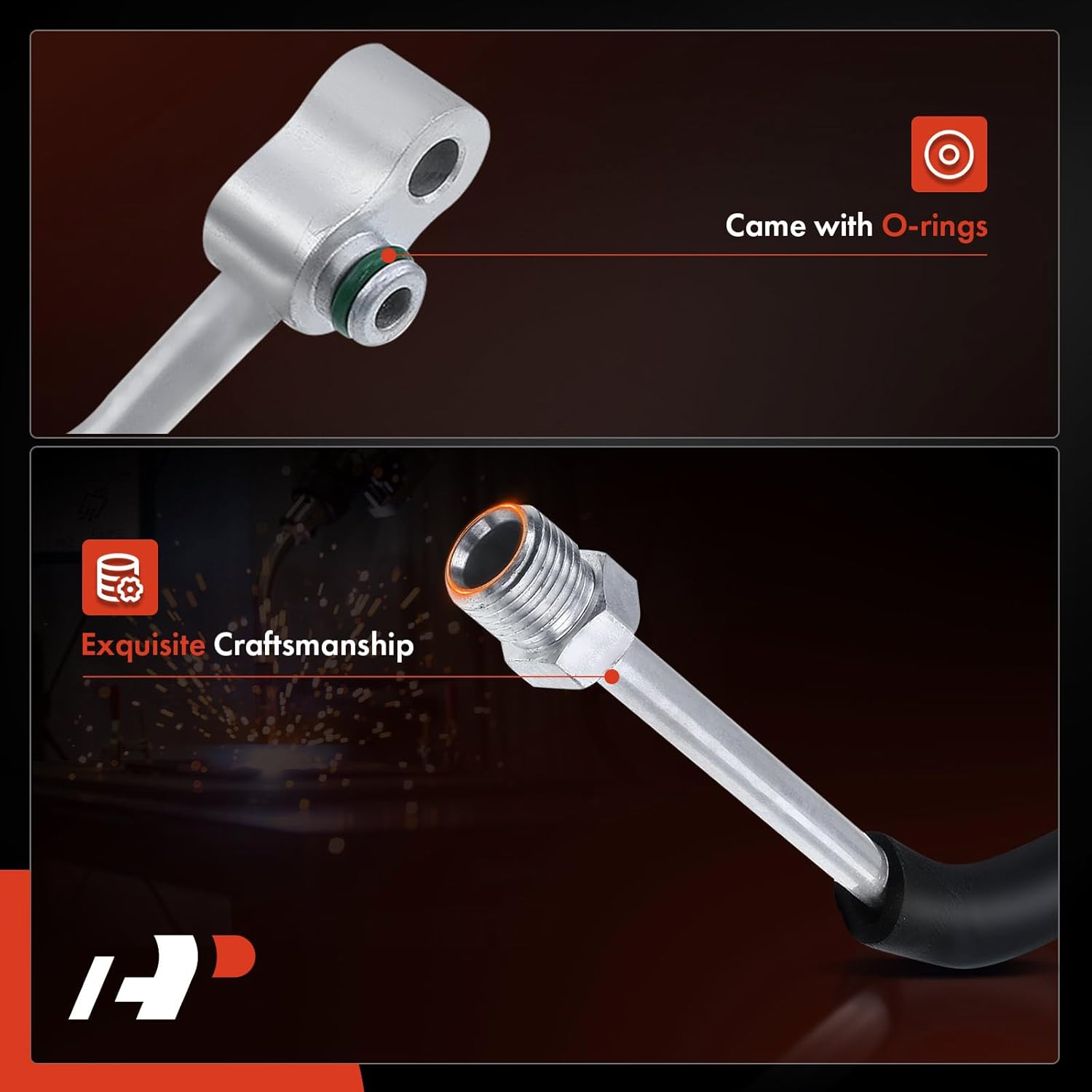 A-Premium A/C Liquid Line Hose Assembly Compatible with Honda Civic, 1996 1997 1998 1999 2000, 1.6L, Low pressure-Condenser to Evaporator, w/o Orifice Tube