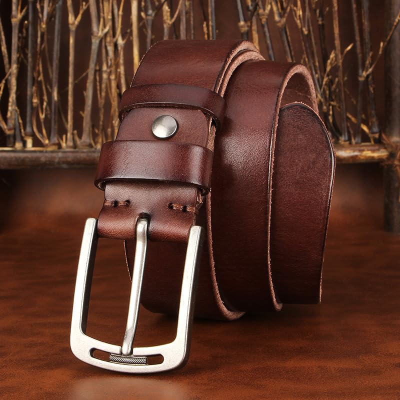 Vintage Belt Men Jeans Cowhide Men Belt Genuine Leather Pin Buckle Soft Leather Men Belt Unique Waist Belt4