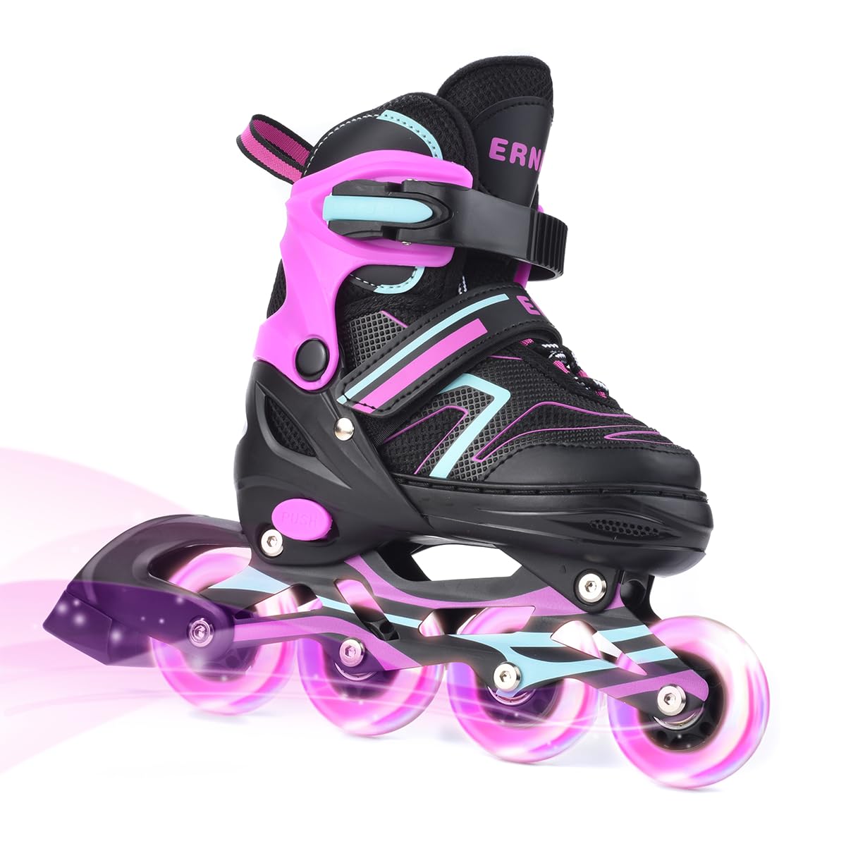 ERNAN Verstellbar Inliner für Kinder. Inline Skates,Verstellbare 4 Größen Inline Skates für Mädchen/Kinder/Jungen,für den Innen und Außenbereich