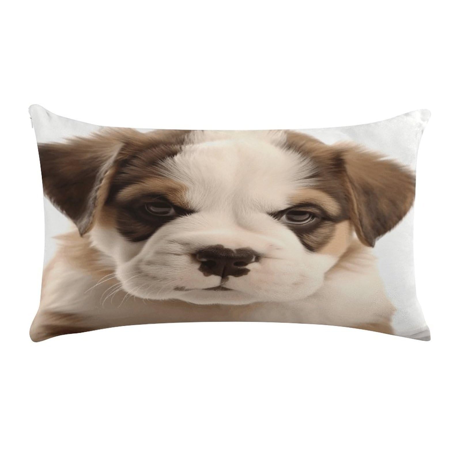 Dog Puppies Pillow Cover Super Soft Pillowcase Luxury Cozy Fuzzy Velvet Pillow Shams Breathable Standard Pillow Cases with Zipper Wrinkle-Free Pillow Cover 12 "×20 "