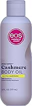 eos Cashmere Body Oil, Vanilla Cashmere, 24 Hour Moisture, Plant-Based Squalane to Soothe, Soften And Smooth Dry Skin, Body Oil, 6 fl oz