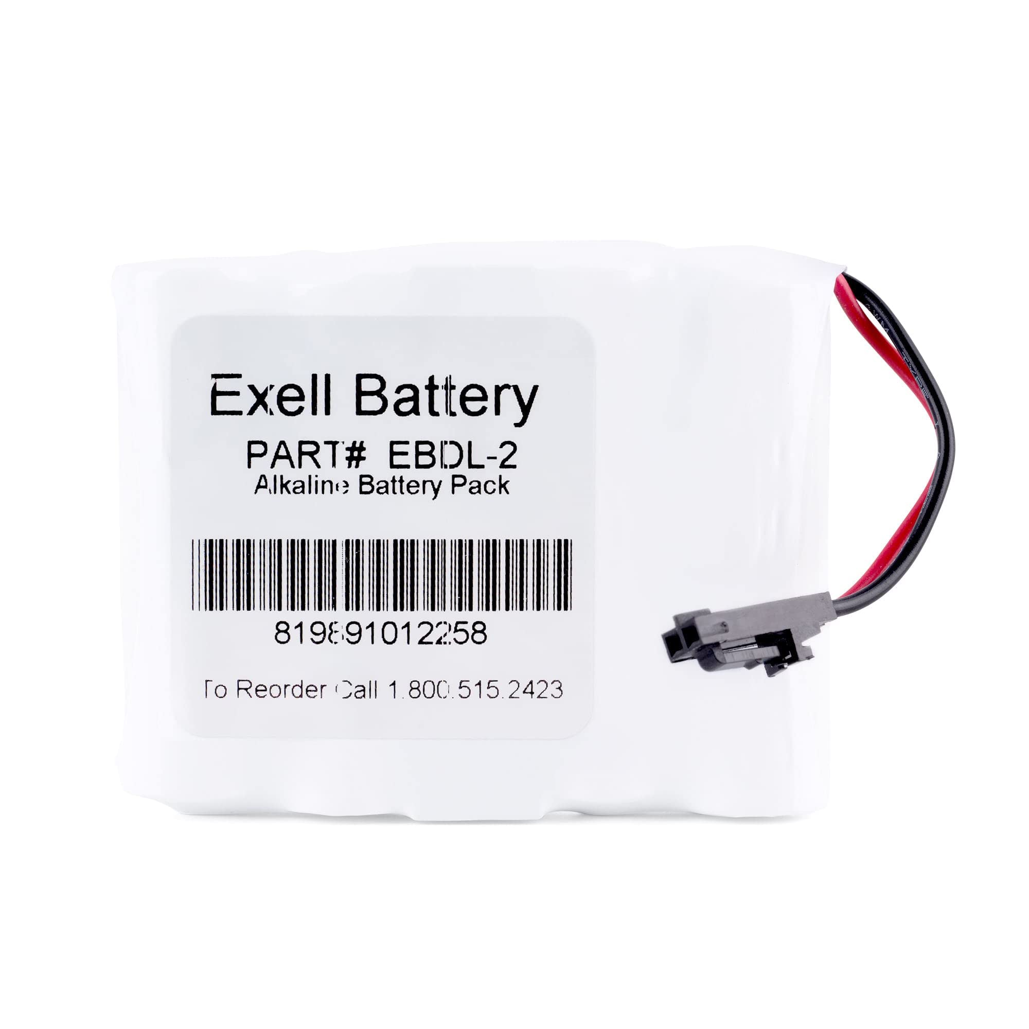 Exell Battery Door Lock 6V 4-Cell Battery Pack Fits Saflok 54990 Replaces HTL1, 884955, EDL4AS, HTL17, IC, DRY5565, Passport, PMI54990, S54490, SL2500, System 5000