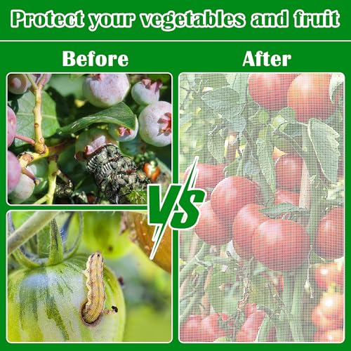4Pcs Plant Tree Netting Cover with Drawstring - 4.9 x 3.2 Ft Garden Netting Covers Bags for Plants - Insect Bird Barrier Tree Protective Net for Vegetable Flower Tree by ZerUprin - Image 5