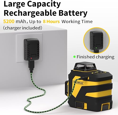 Miniatura 2 de IKOVWUK Batería de iones de litio de 5200 mAh Nivel láser B1-12, batería de repuesto recargable