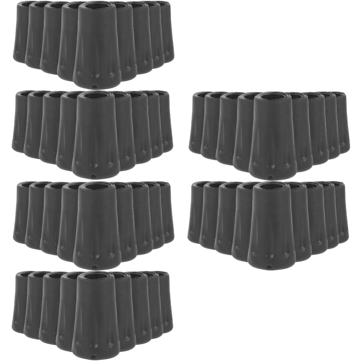Toddmomy Couverture De De Trekking Conseils De Canne De Randonnée Bâtons De Randonnée Bâtons De Marche pour La Randonnée Poignée Black Caoutchouc