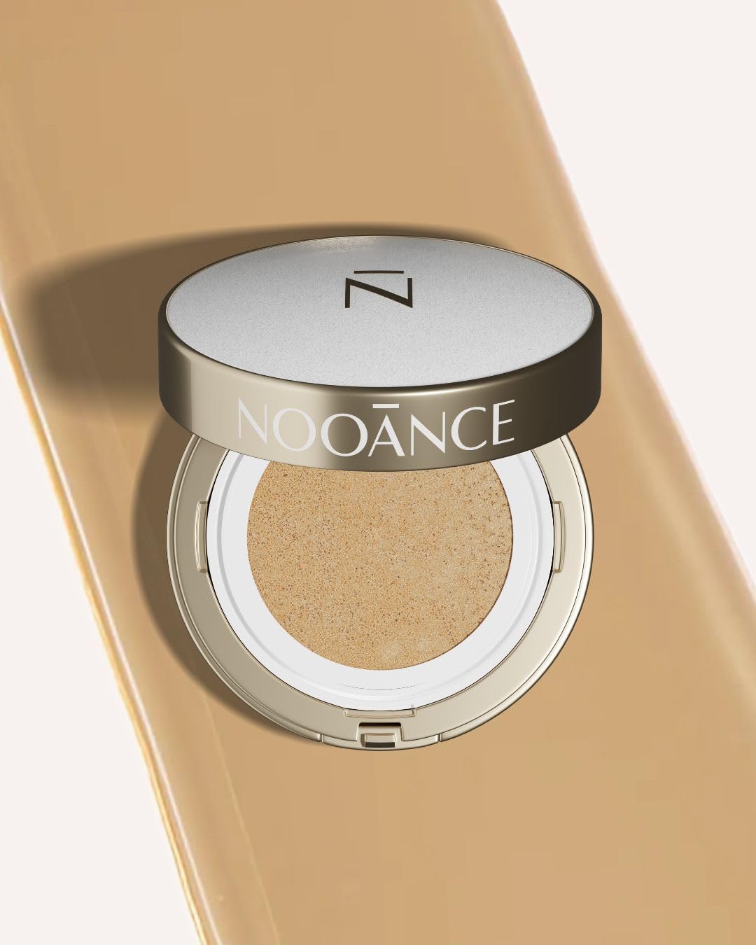 NOOANCE Fond de Teint Soin Teinté Cushion Cream Vanille 02 | Hydratation 72h, Teint Parfait, Effet Peau Nue, Fini Lumineux Naturel & Couvrance Modulable