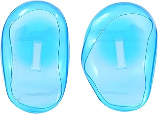 Itonash Escudo de Tapa de Plástico Azul, Protege a los Orejas del Tinte, 2 Piezas, Fácil de Limpiar, Usar en Barberos o para el Teñido para el Cabello para el Hogar