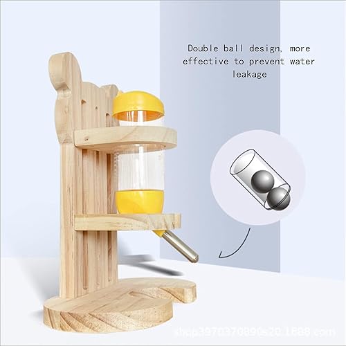 Miniatura 3 de Hamiledyi Botellas de agua colgantes para mascotas, altura ajustable, dispensador de agua para hámster, botella de agua de 2.7 fl oz, sin goteo,