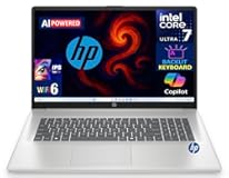 ME2 MichaelElectronics2 HP AI AI Powered Laptop 17.3" IPS FHD Display (Intel Ultra 7-255U, 16GB DDR5, 256GB PCIe SSD, Intel Graphics, Backlit KB, WiFi 6, Webcam, Bluetooth 5.4, Win 11 Pro)
