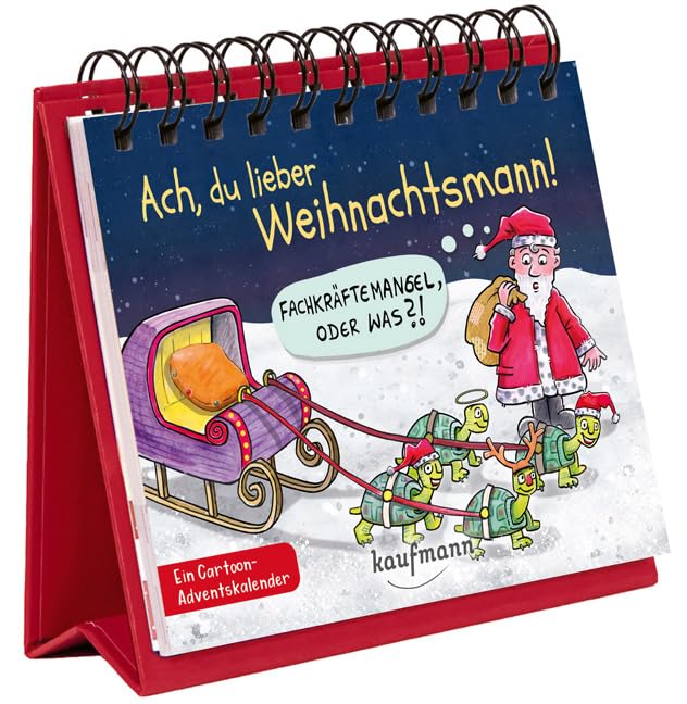 Ach, du lieber Weihnachtsmann!: Ein Cartoon-Adventskalender mit Comic-Weihnachtskarten (Comic-Adventskalender mit 24 lustigen Postkarten)