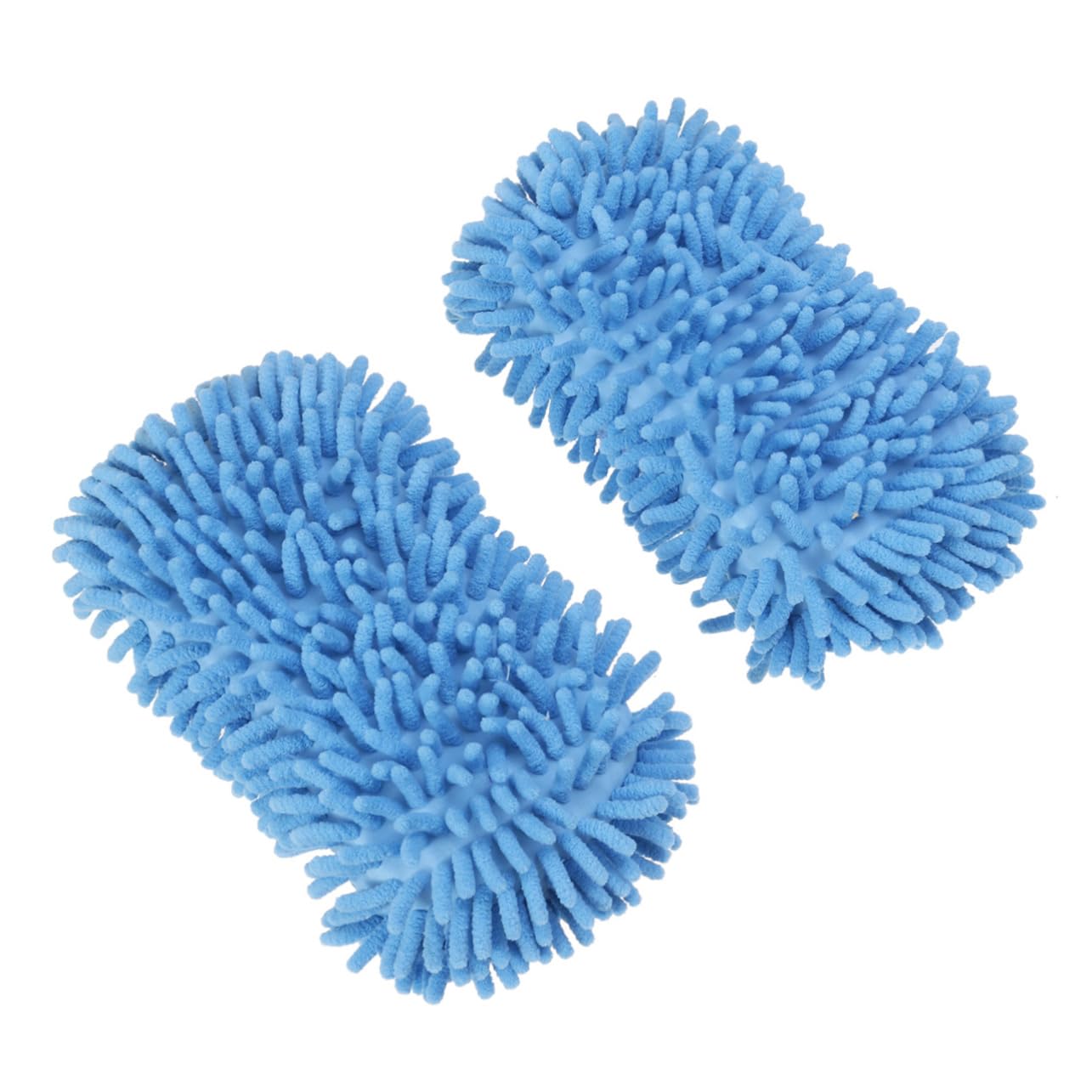 ULTECHNOVO 6piezas Guantes De Lavado De Microfibra Chenille para Coche y Moto Esponja De Limpieza Ultra Fina Azul