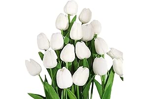 Waqiago 30PCS Real Touch Artificial Tulip Flowers Forever Fresh