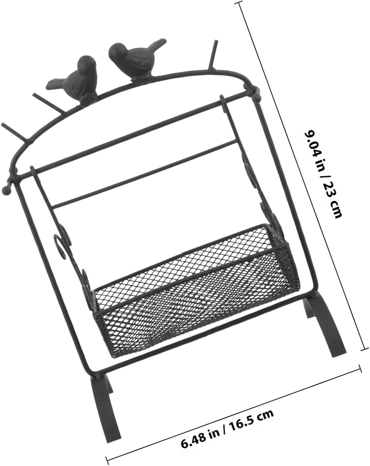 Desktop Iron Storage Basket Holder for Sundries Decorative Rack