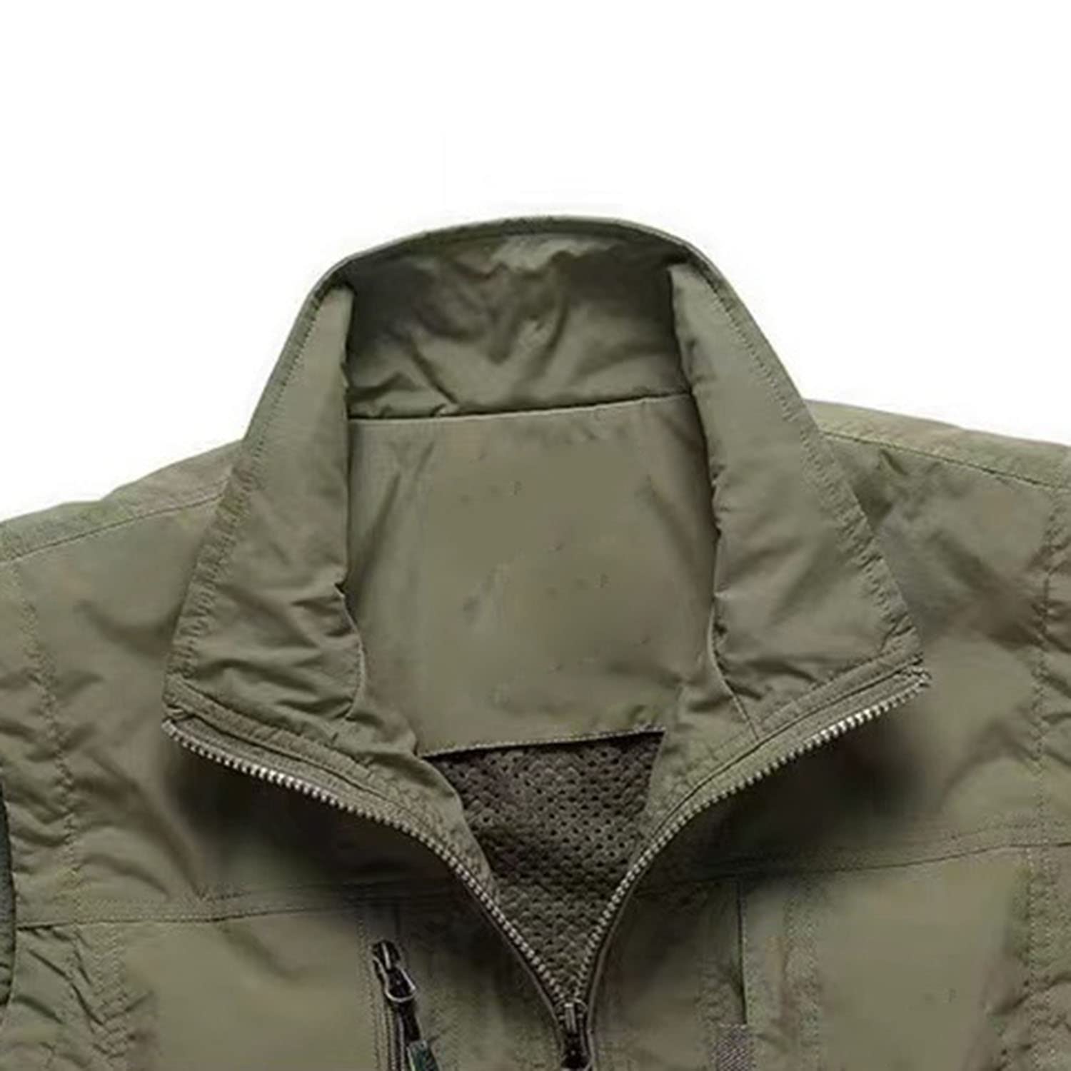 Chaleco De Hombre Multibolsillos Sin Mangas Chaleco De Pesca Casual Exteriores Malla Transpirable Chaqueta De Viaje Práctico Chaleco De Fotografía