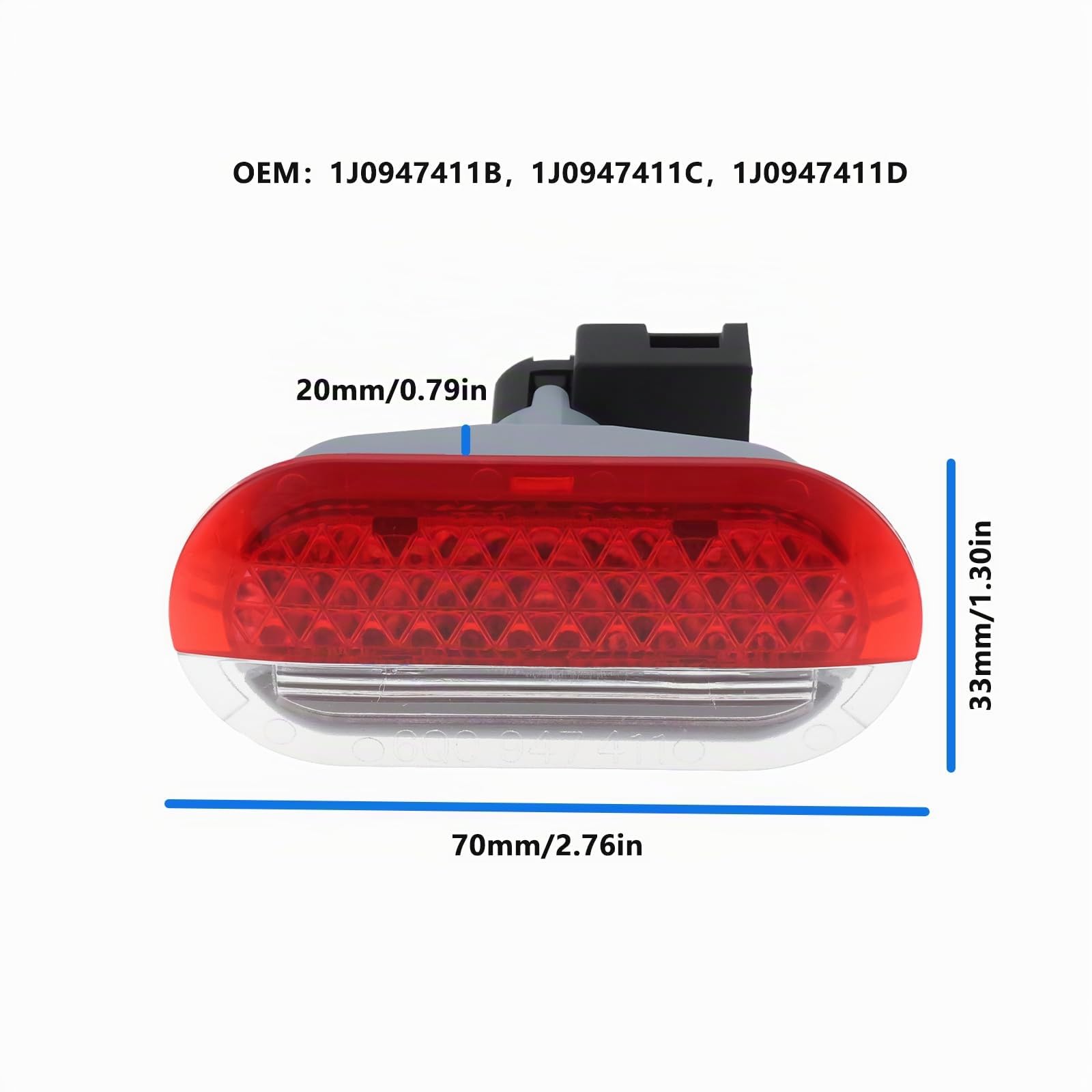 SG Store Lot de 2 Voyants d'avertissement pour Panneau Intérieur de Portière de Voiture 1J0947411B 1J0947411C Compatible avec VW Golf Beetle