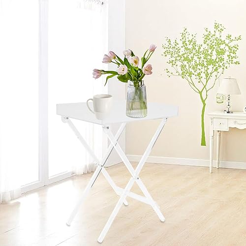 Mesa plegable de acrílico, mesa plegable rectangular transparente, bandeja de TV plegable transparente, mesa para sofá, aperitivos, café, portátil,