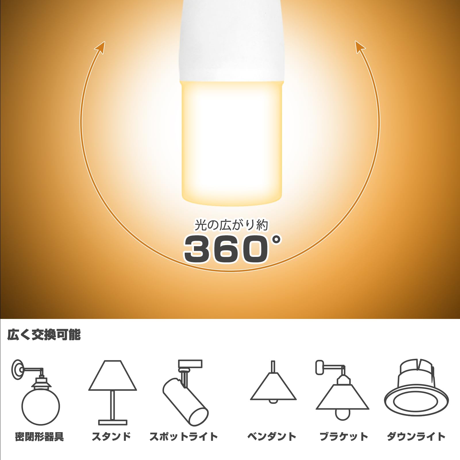 Amazon | 【E17】OKALUMI LED電球 T形タイプ 口金直径17mm 60w
