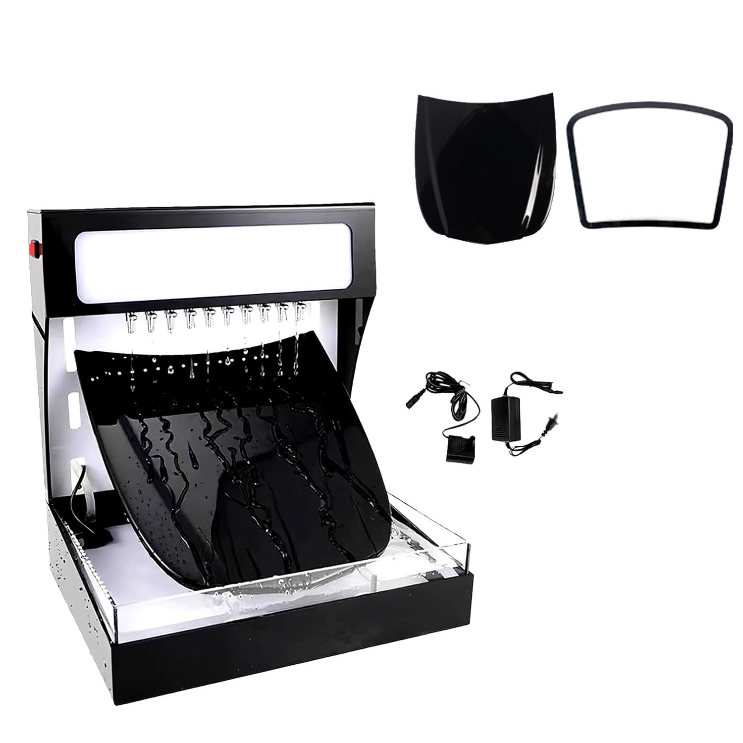 Macchina Per Test Di Idrofobicità Per Pellicole, Tester Per Pellicole | Uscita Dell'acqua In Acciaio Inox, Modalità Di Spruzzo Regolabile, Con Pompa, Luce LED, Per Verniciatura Auto(White light)