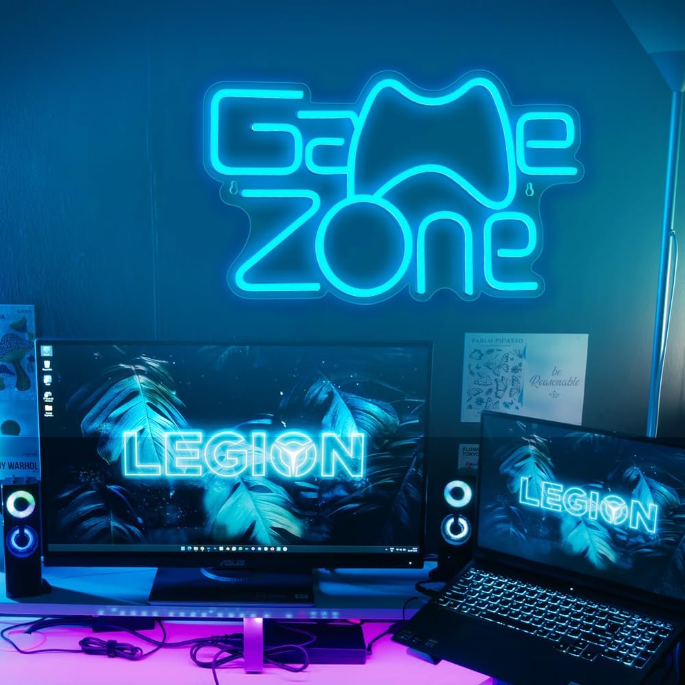 Game Zone Neon Sign,Gamer Neon Light for Game Room Decor,Gaming Neon Light Signs Gift for Teen Boys Room Decor with USB Powered - Image 6