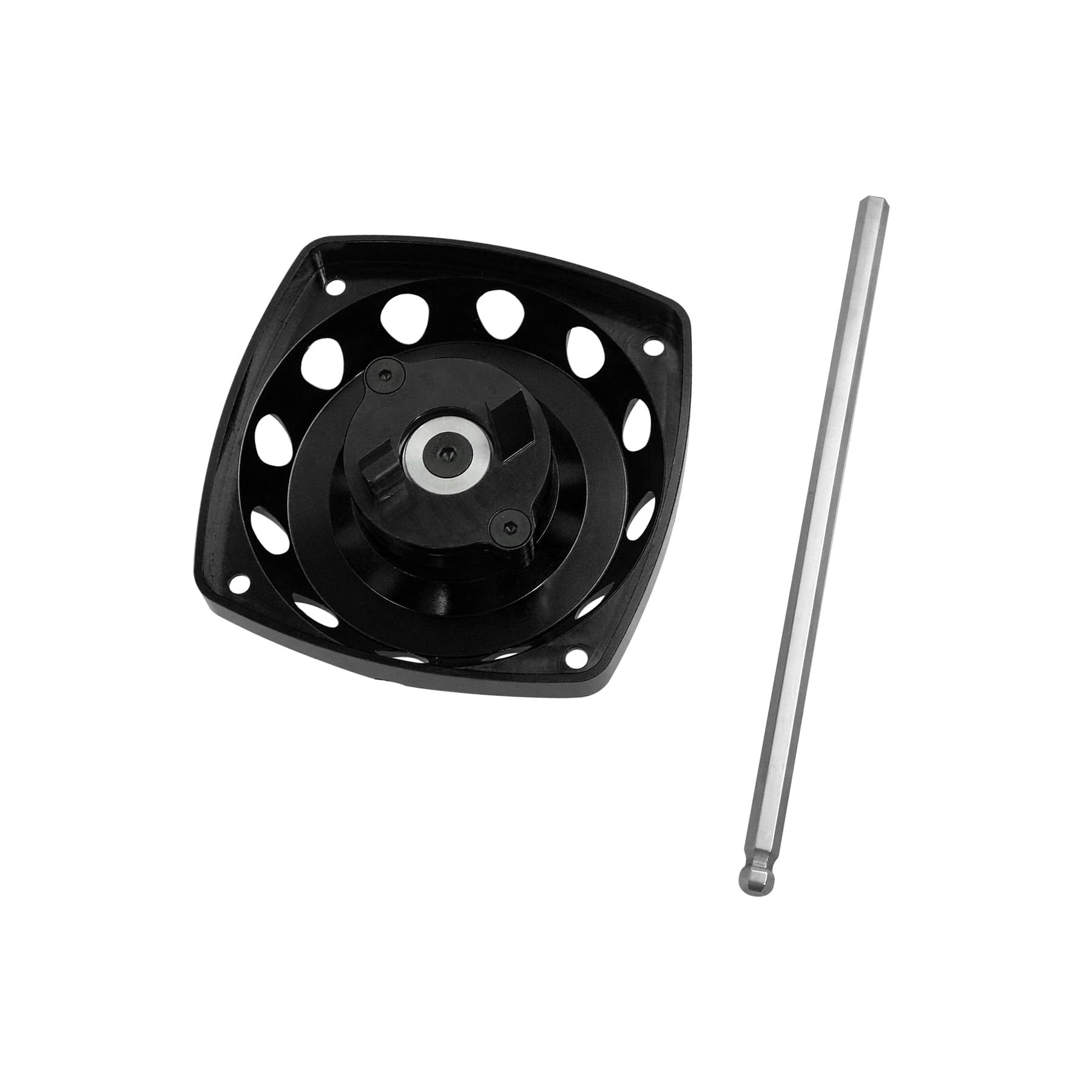 Rotor eléctrico CNC de aluminio RC arrancador para motores de 23-30.5CC 1/5 HPI Rovan BAJA LOSI RC piezas de coche (negro)