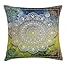 Cojin Fundas Mystic Mandala Culture Karma Calmness and Harmony Boho Design Throw Pillow Case Clásico Fundas De Cojín para Sofá, Coche, 45X45Cm