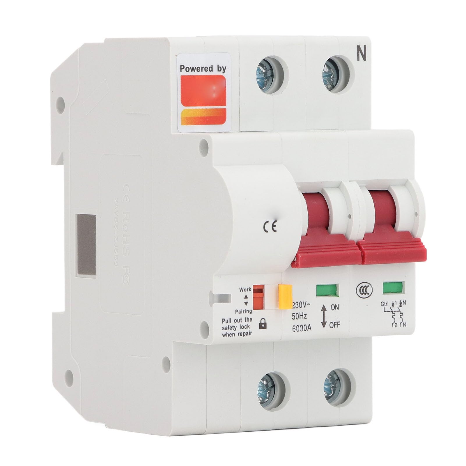 Interruptor Automático WiFi 230V 2 Polos, Reconexión Automática,