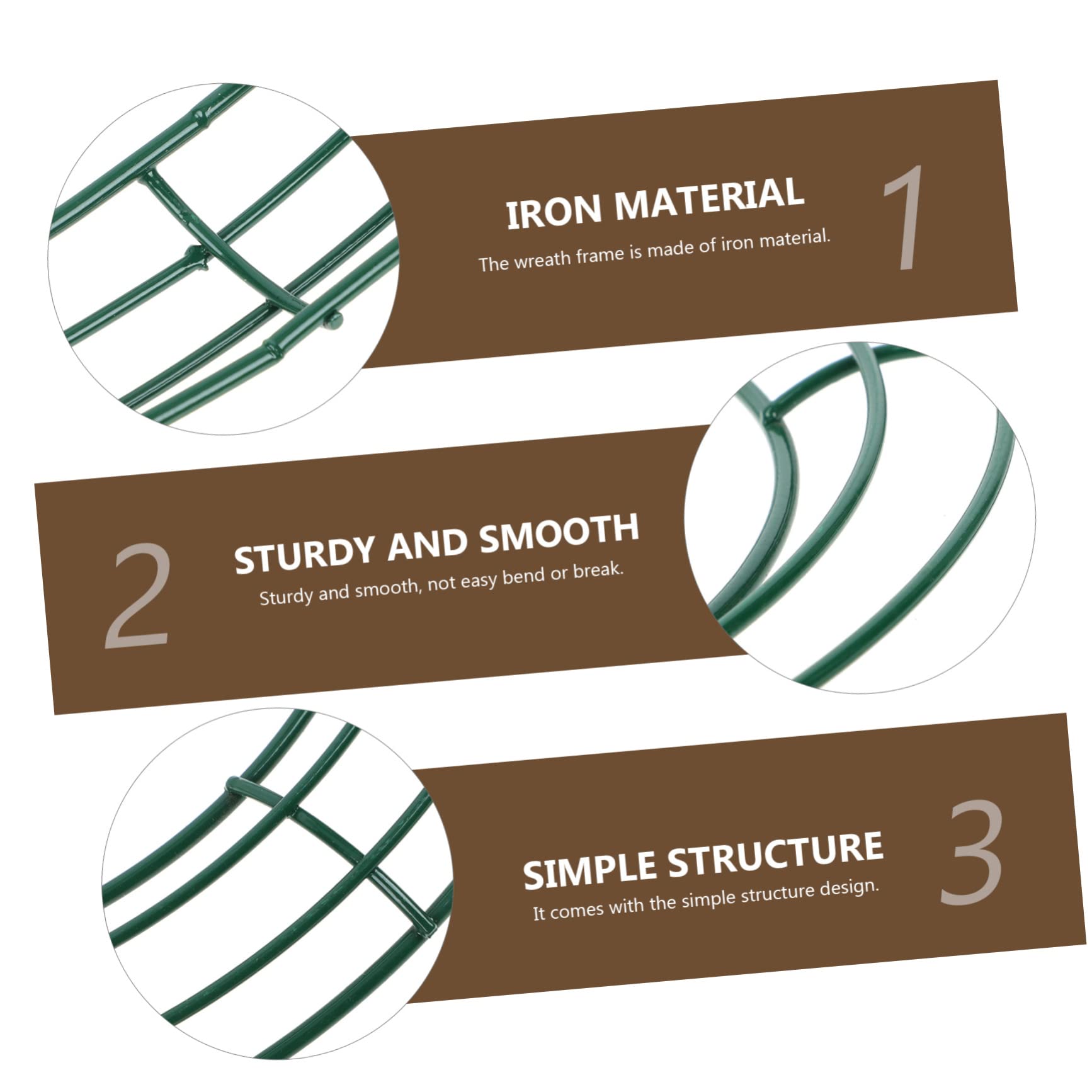 MUCKLILY 2pcs Shaped Wreath Frames for Crafting Sturdy Base for Easter Decor Smooth Finish for Beautiful Wreaths for Festival Scene Hanging Wire Hoops for Use