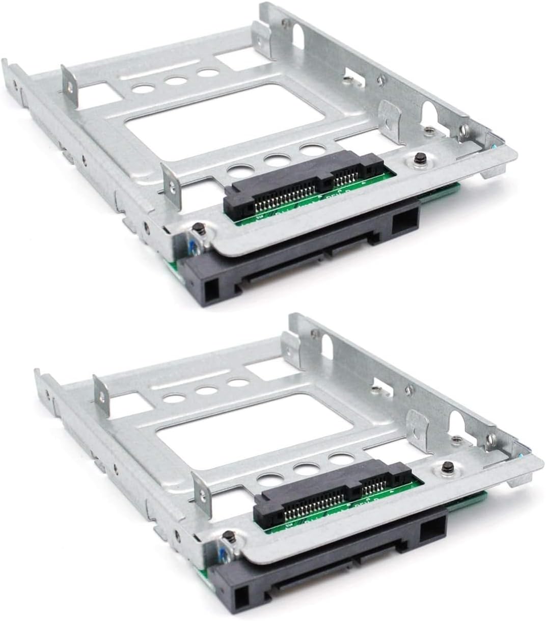 2-pcs 2.5" to 3.5" SSD Sata Hard Disk Drive HDD Adapter Caddy Tray Cage Hot Swap Plug Converter Bracket 654540-001 for kg1ch F238F 651314-001 373211-001 etc.