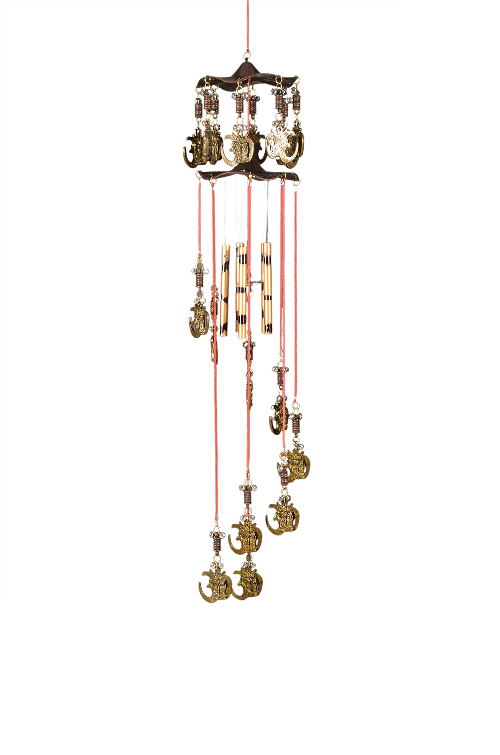 Lucky Om Radha Krishna Wind Chimes for Home Decor,Positivity,Living Room,Bedroom,Balcony,Outside,Garden,Wall Hanging Sound Bells,Gift,Dream Catcher,Vastu,Feng Shui (Pack of 1)-image-34