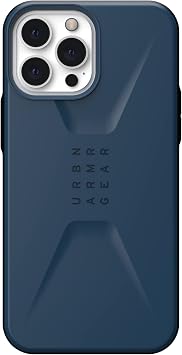 URBAN ARMOR GEAR UAG Designed for iPhone 13 Pro Max Case Blue Mallard Sleek Ultra-Thin Shock-Absorbent Civilian Protective Cover, [6.7 inch Screen]