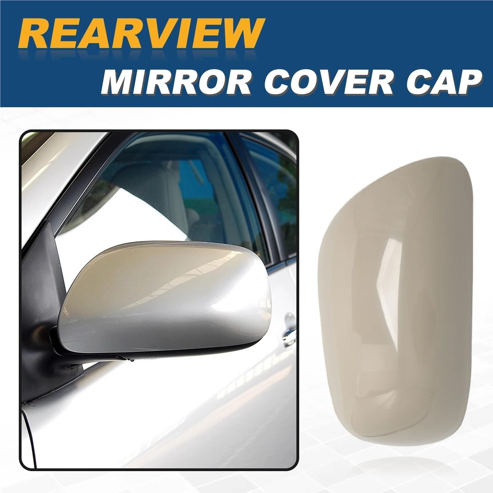 Auto Spiegelkappen Für Toyota Für Corolla 2007 2008 2009-2013 | Autotür-Rückspiegelabdeckung, Seitentür-Rückspiegel-Abdeckkappengehäuse(Gray Right)