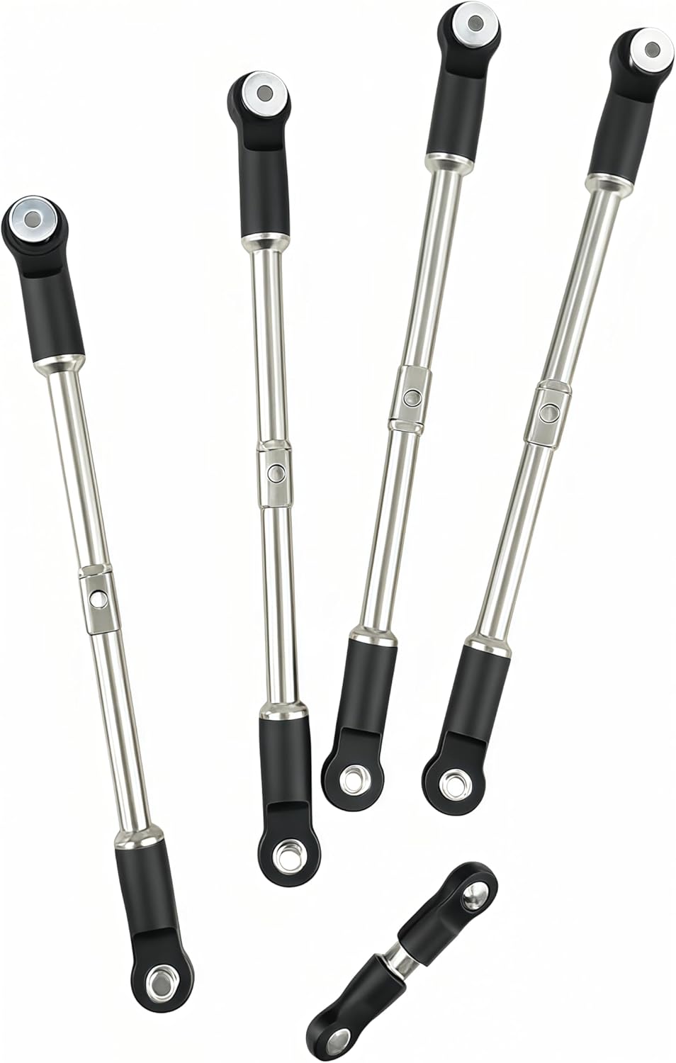 Stainless Steel Steering Tie Rod Turnbuckles Upgrade Set for 1/8 6S Kraton Notorious Outcast and 1/7 FIRETEAM Big Rock RC Car