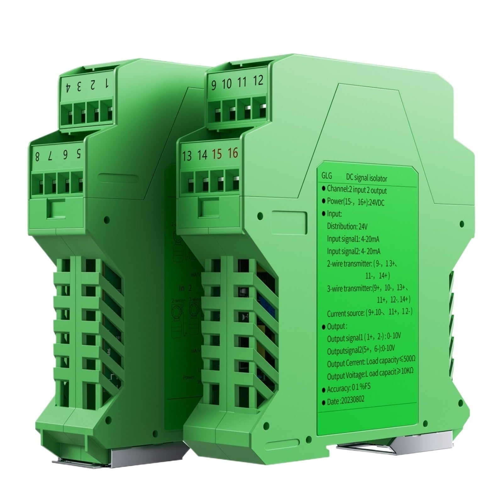 Transmetteur de signal analogique 4-20mA vers 1-5V avec triple sortie isolée