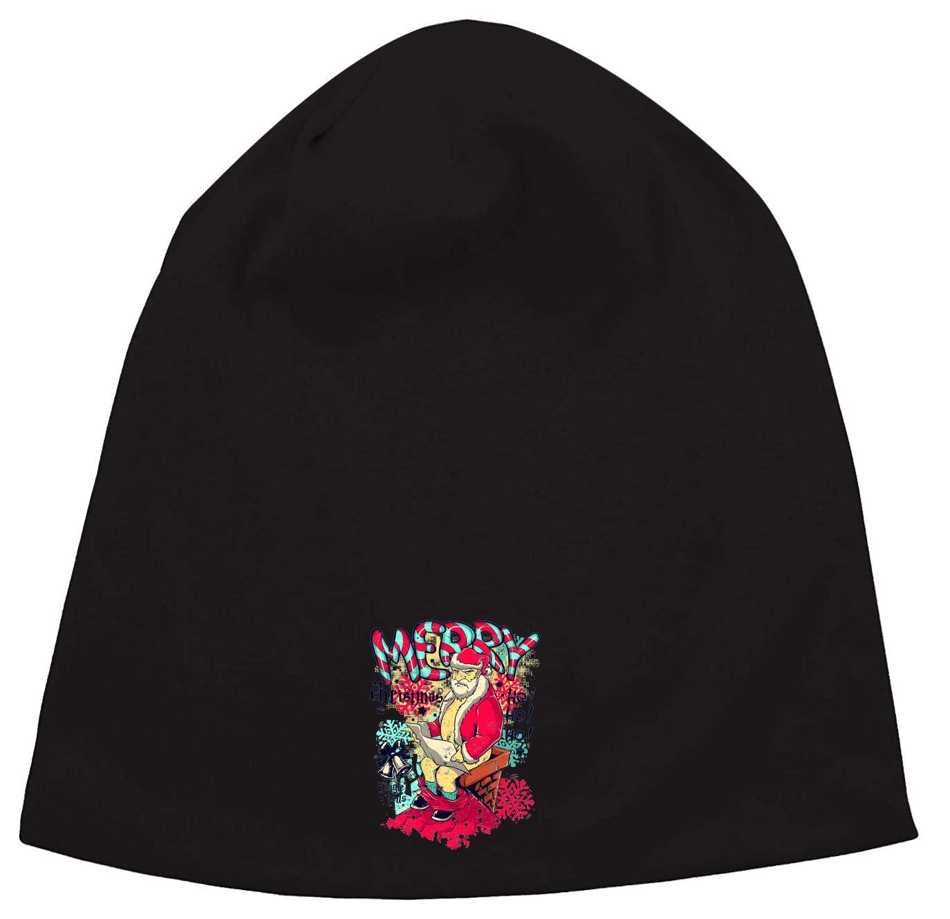 GenericNaughty Santa Funny Merry Chirstmas Jingle Bells Jersey Beanie Hat Thin Slouch Cap Unisex