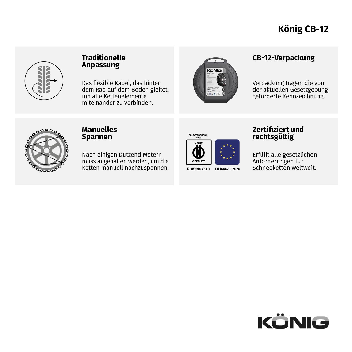 KÖNIG CB-12 090 - Schneeketten