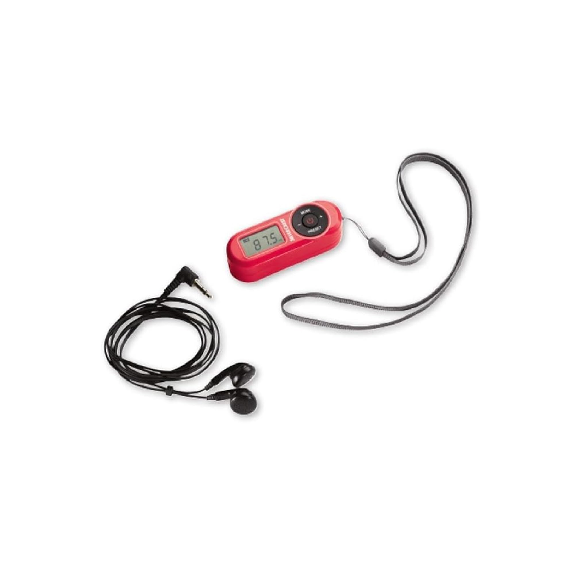 Crivit Silvercrest FM Scan Radio with included earphones and wrist strap