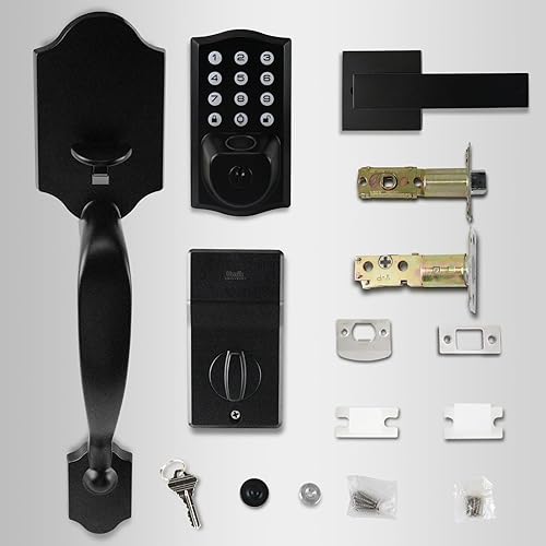 Miniatura 9 de Fingerprint Smart Door Lock, Keyless Door Lock with Handle, Built-in WiFi Keypad Deadbolt Set for Front Door, Waterproof Smart Electronic Deadbolt,