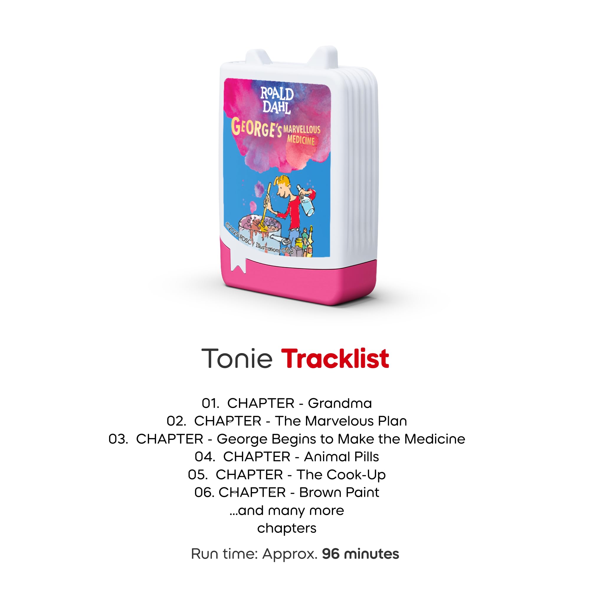 TONIES Roald Dahl George’s Marvellous Medicine Audio Book Tonie, Red, 150 x 58 x 19 mm - Image 4