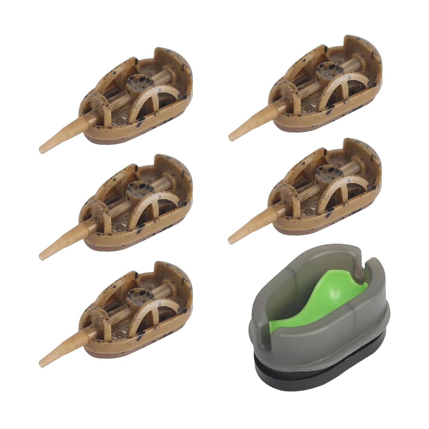 Alimentador de Pesca, Cesta de alimentación de Pesca, Accesorios de alimentación, alimentador de métodos, Adecuado para Pesca, 20g, 30g, 40g, 50g, 60g (Paquete de 6)