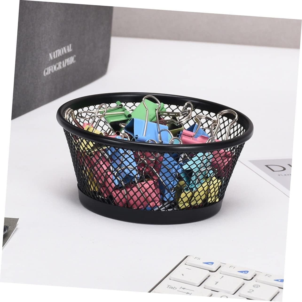 DOITOOL Paperclip Organizer 6pcs Mesh Paper Clip Holder Paperclip Dispenser Office Desk Organizer
