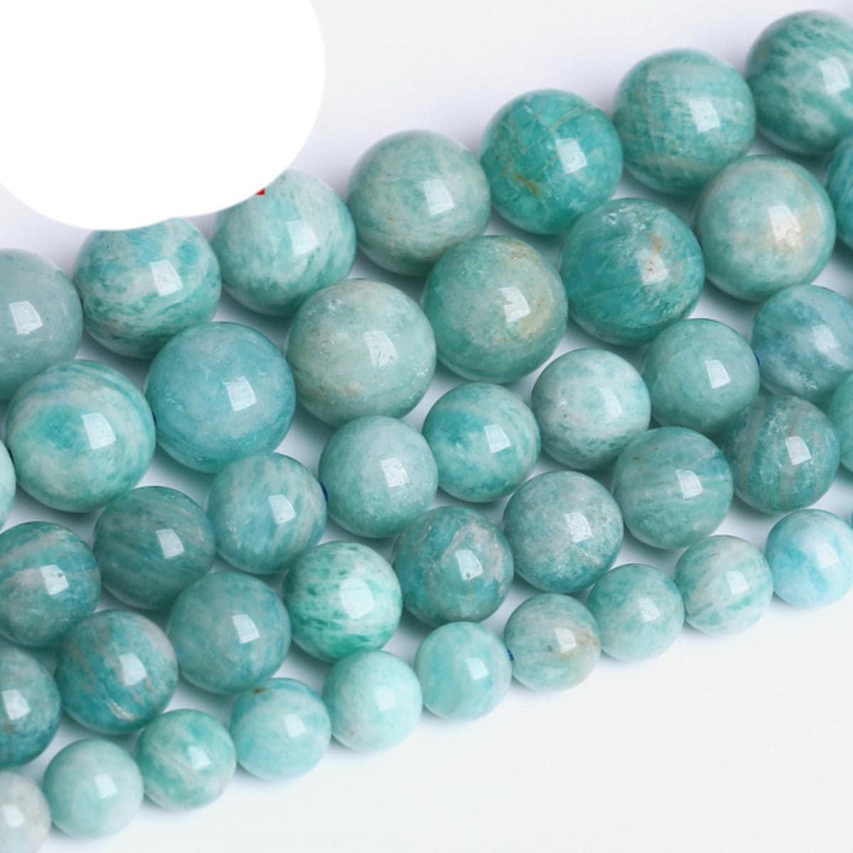 Naturalny kamień Perły niebieskie tygrysie oko okrągłe koraliki luzem 6 8 10 12mm Do tworzenia biżuterii DIY Charm bransoletka 15quot; -Amazonite, 14mm 27 do 28 sztuk