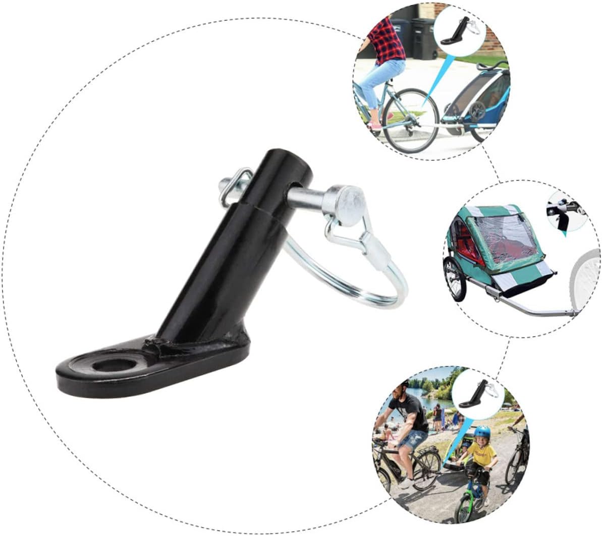 Iron Bike Trailer Hitch Coupler Replacement for Cycling Easy to Install Bike Part for Pet Trailers Iron Construction for Daily Use