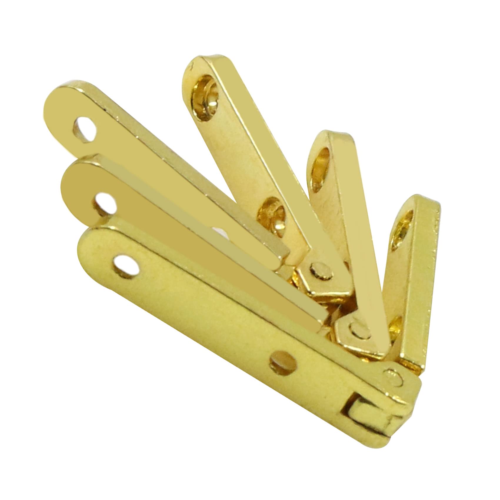 Cerniere Testa In Acciaio Inox - Mini Piccole Finestra Armadio Connettori Della Porta Barile D'ottone Nascosto Mobilia Scatola Di Gioielli Diy Regalo Legno Miniatura D'oro, 20 Pezzi 30 * 30mm