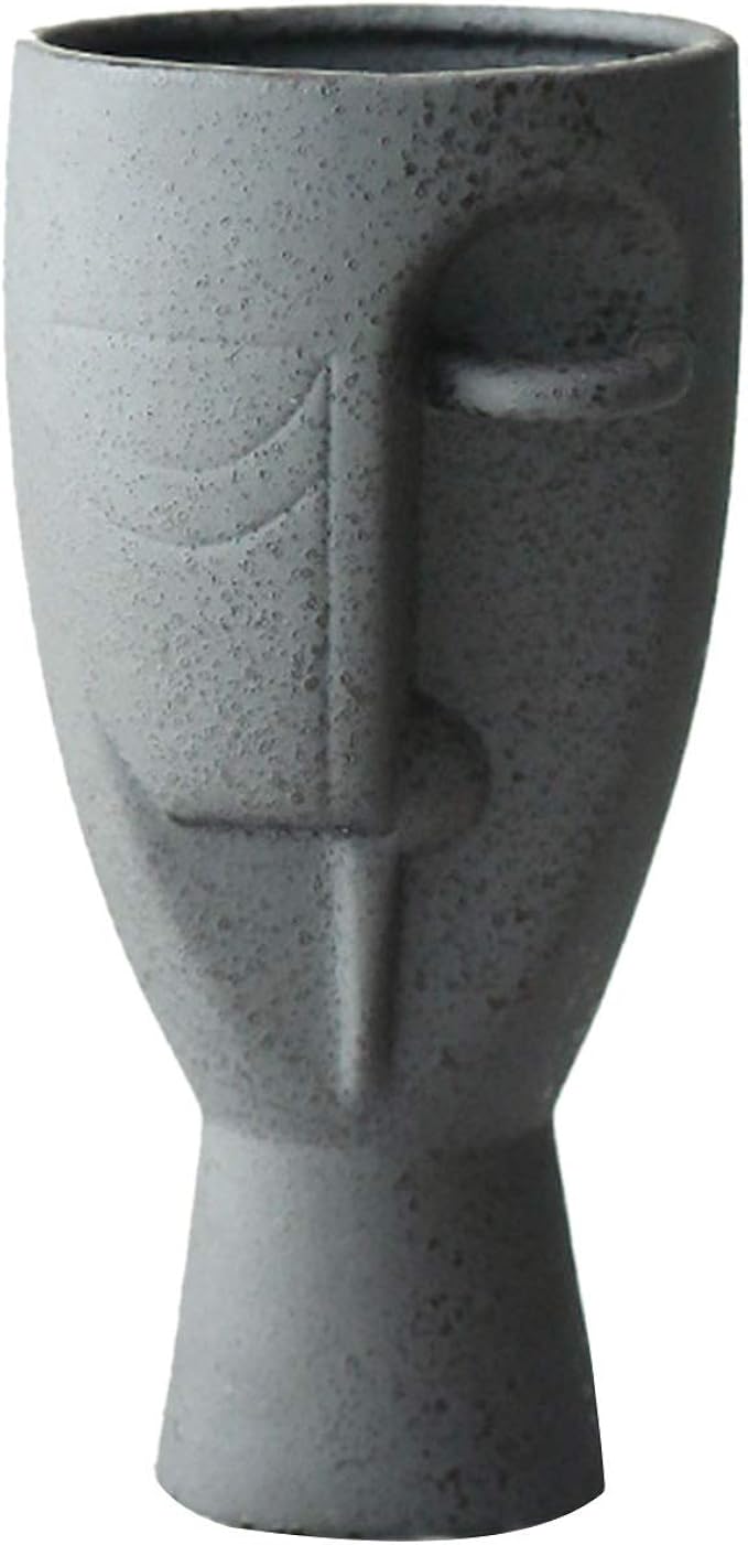 Face Art Vases, Delicately Carved Face Style Vases, Simple Ceramic
