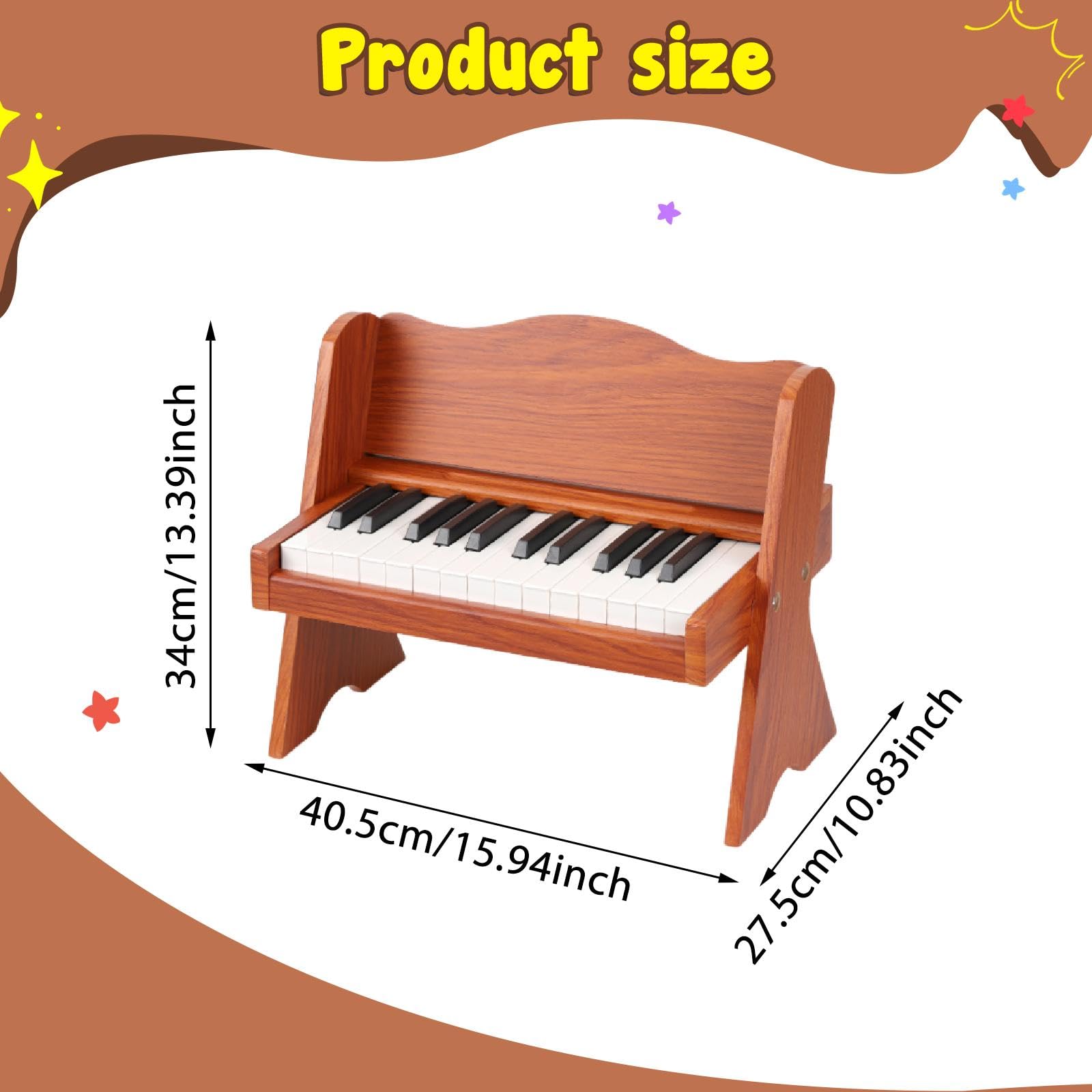 MagiDeal electrónico infantil, instrumento musical regalo para niños y niñas, ideal para aprender música en casa. Juguete madera para el hogar, Color de Madera Brillante
