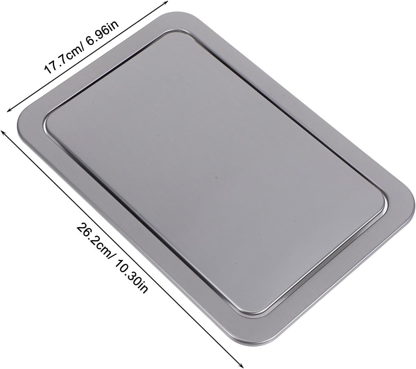 Recessed Stainless Steel Trash Can Cover with Swing Flap Lid
